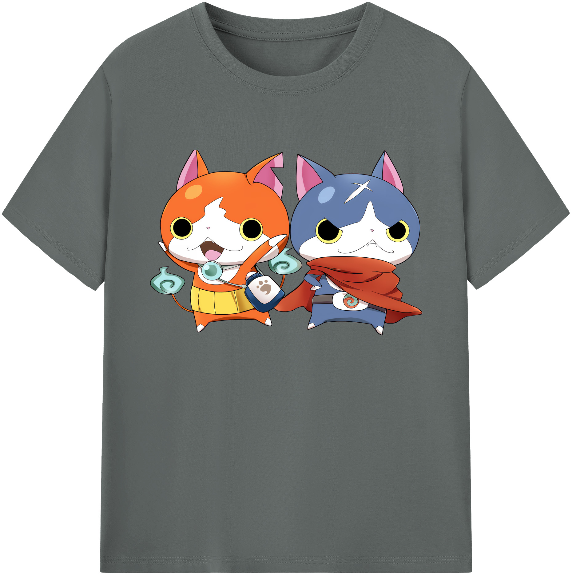 （画像用） 妖怪ウォッチ Yo-kai Watch 綿100％ メンズ半袖Tシャツ｜肌触りやわらか＆通気性